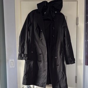 Stylish Calvin Klein Black Trench Coat